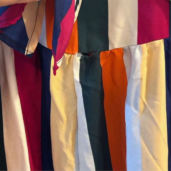 Andree by Unit Women's Striped Sleeveless Jumpsuit Medium Multicolor - Picture 9 of 16